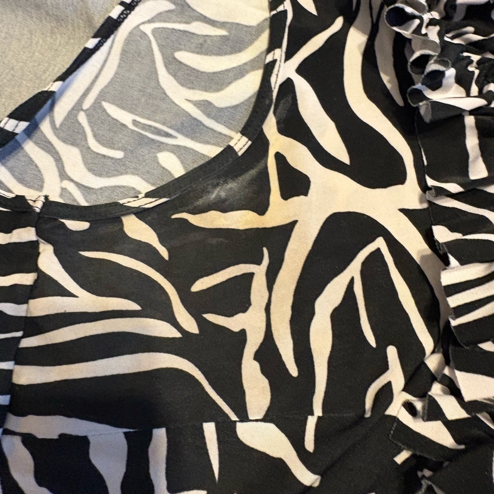 Milano Black and White Animal Print Mini Dress - Picture 4 of 8